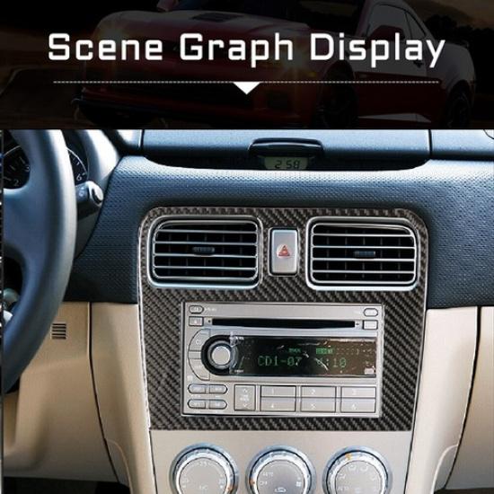 Carbon Fiber Interior Central Air Vent Cover Trim For Subaru Forester 2005-08