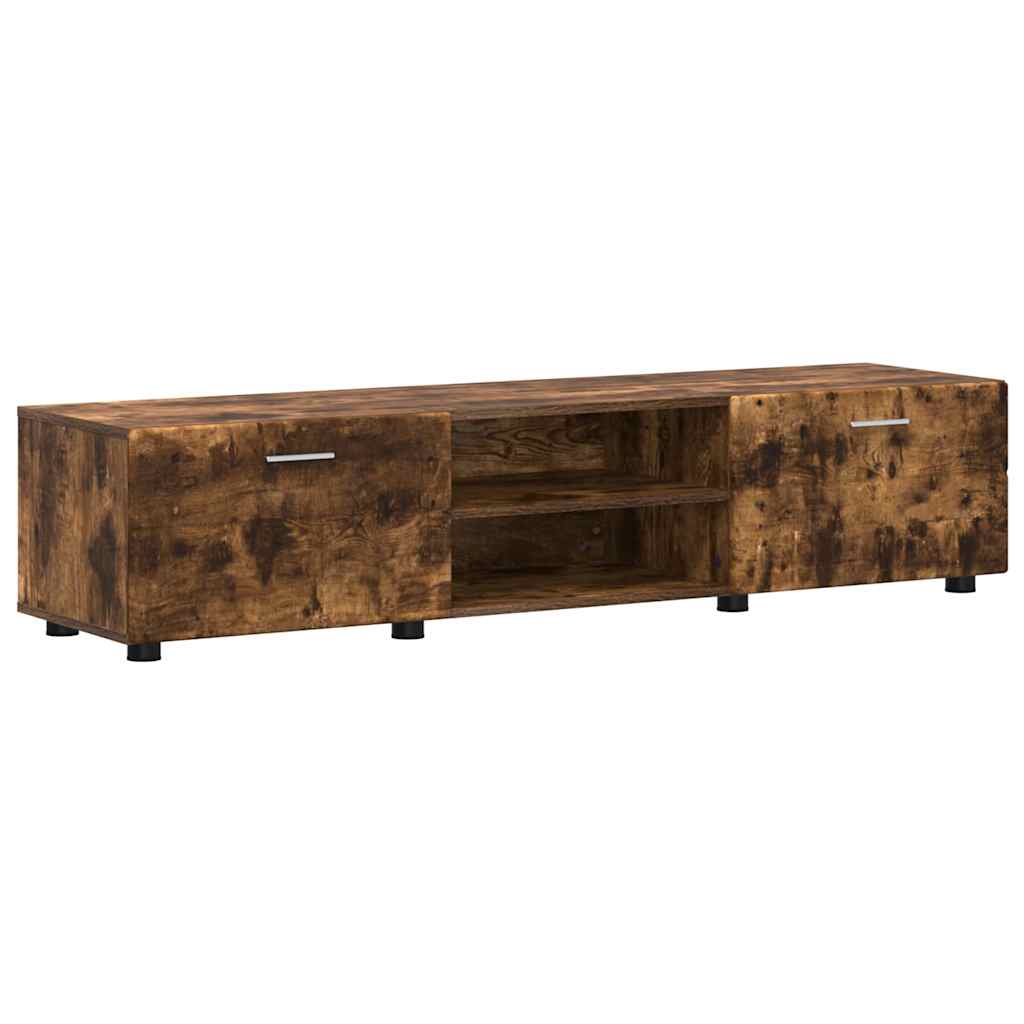 TV Cabinet Set FLORIN 3 pcs Smoked Oak Wood Based Material