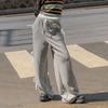 Women Vintage Lace Lace Bow Tie Design Wide Leg Fashion Casual Loose Sweat Trousers