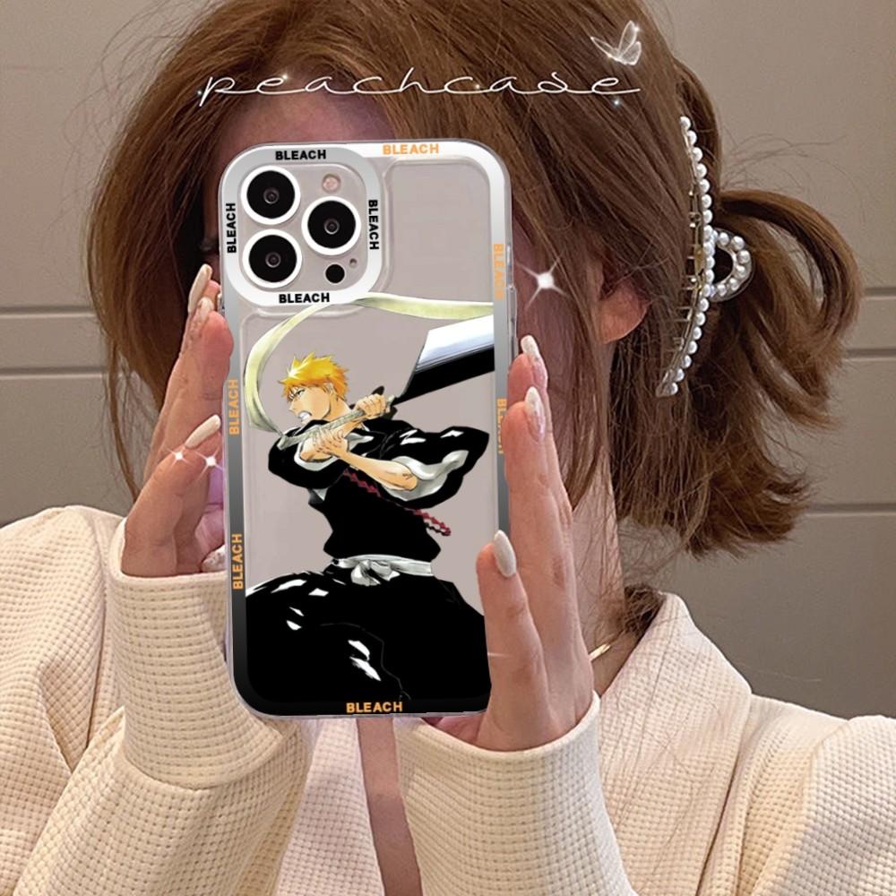 Чехол для телефона Bleach Куросаки Ичиго для iPhone 15 11 12 13 14 Mini Pro Max XR X XS TPU Прозрачный чехол
