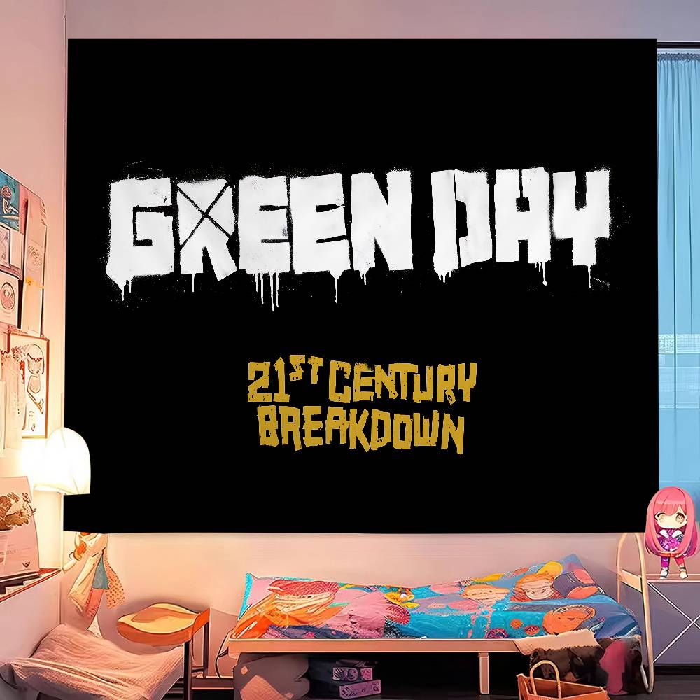 Green Day Музыка Рок-группа Диаграмма Гобелен Домашний Декор Хиппи Бохо Декор Гадание Настенное Украшение Домашний Декор