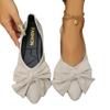 2024 Autumn Women's Plus Size Bow Pointed Toe Loafers - Flat European & American Casual Shoes