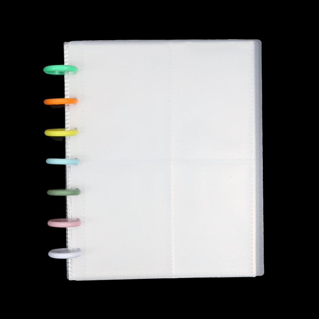 Mushroom Hole Card Collection Book Solid Colour Insert Loose-leaf Album 3 Inch Four-panel Photo Postcard Storage and Sorting