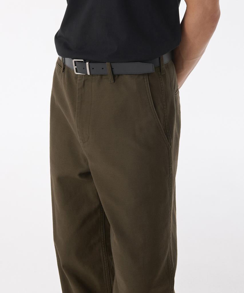 MUSINSA STANDARD Back Satin Officer Pants [Khaki Brown]