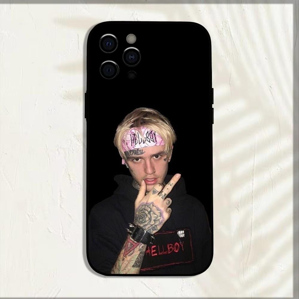 Чехол для телефона рэпера L-LIL Peep Для iPhone 16,15,14,13,12,11,Pro,X,XS,Max,XR,Plus,Mini Мягкий черный чехол