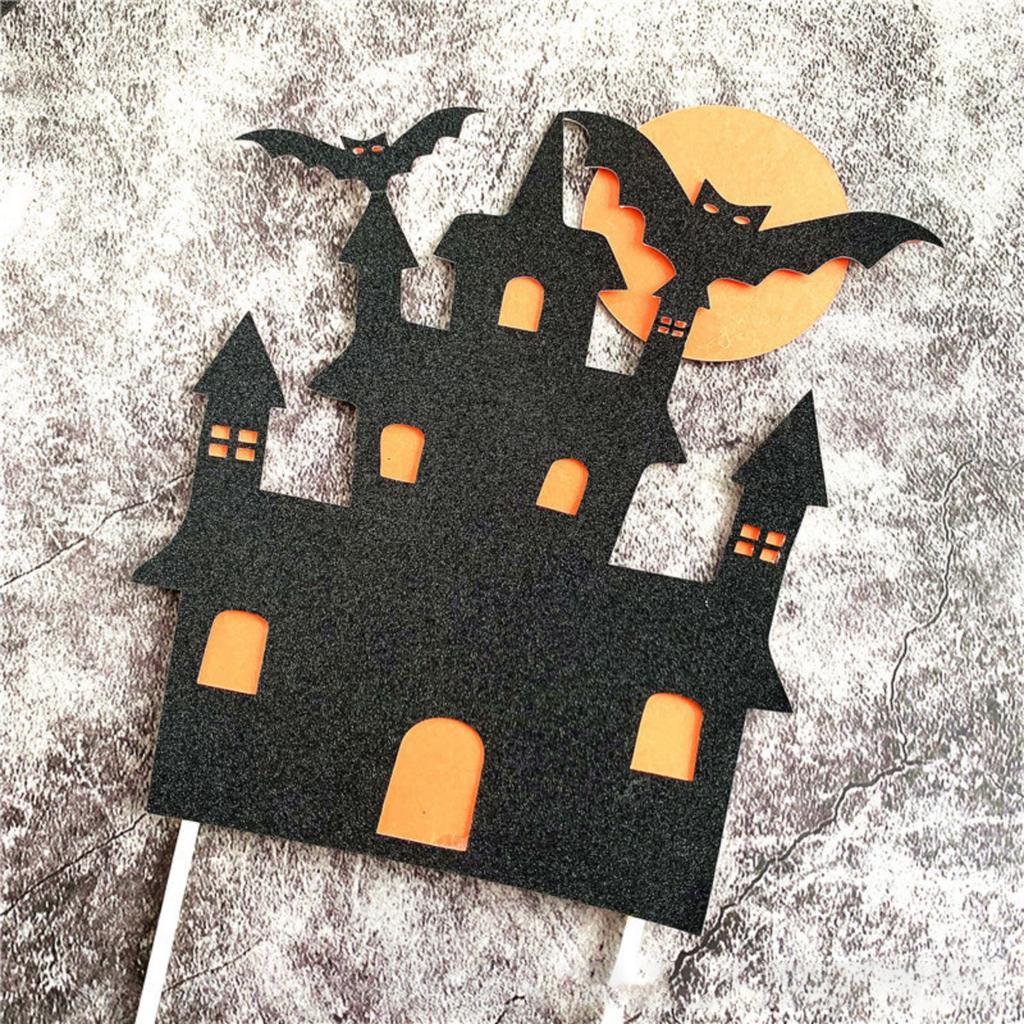Halloween Decoration Collection: Pumpkin BatWitch GhostCastle Cake Decoration, Funny Party Outfits