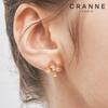 [CRANNE] Серьги из 14-каратного золотого покрытия с мотивом Цветка и Клевера C24EB327