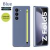 For Samsung Galaxy Z Fold 6 5 Case Hinge Fold 4 3 with S Pen Holder Magnetic Plating Armor Shockproof 360 Full Protector Cover