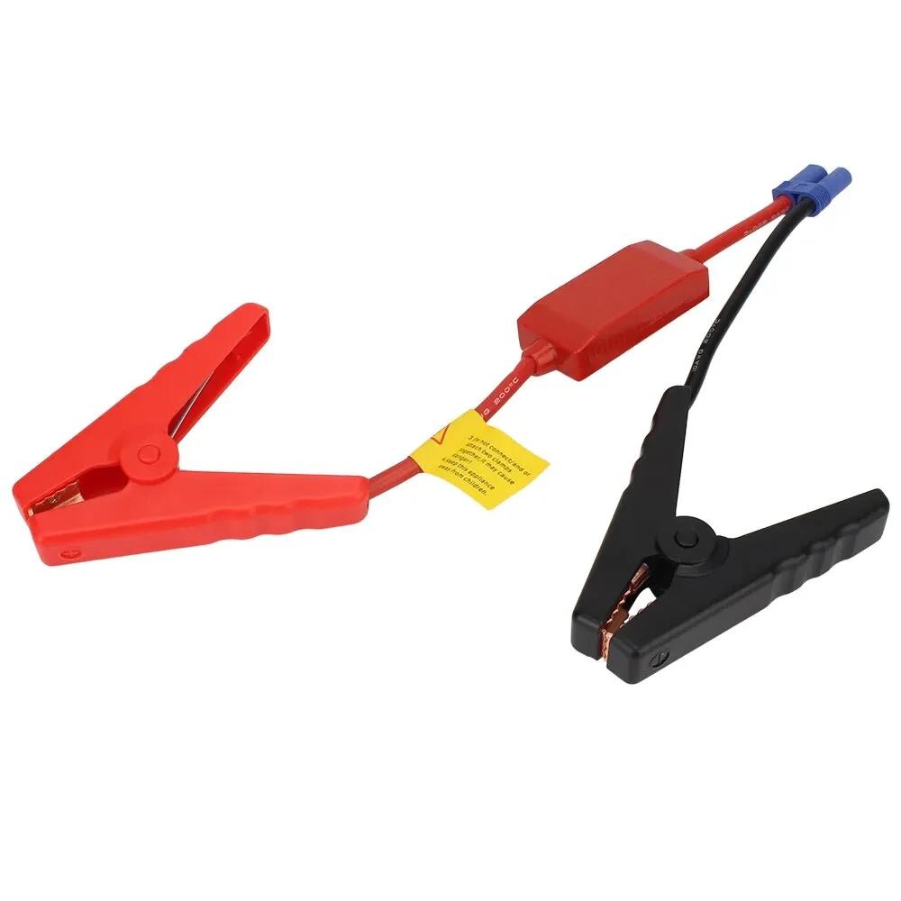 12V Jump Starter Alligator Clip Emergency Battery Jump Cable Clamps With EC5 Plug Connector For Car Trucks Starting Device