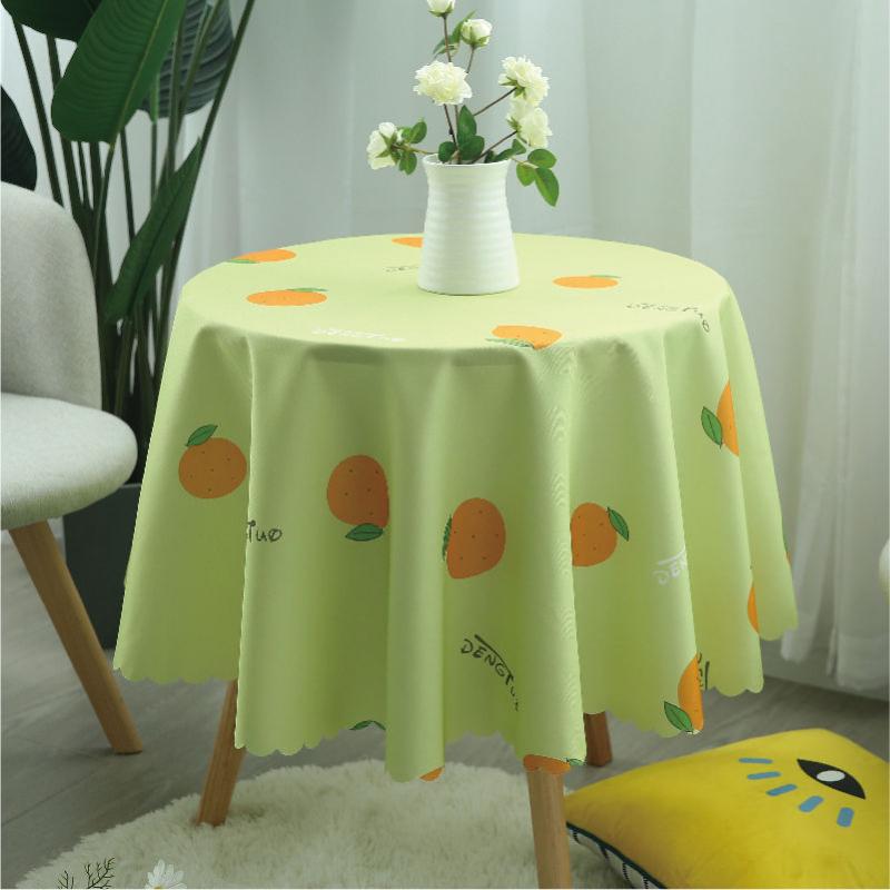 Хлопковая и льняная маленькая свежая скатерть, бытовая минималистичная круглая скатерть для ресторана, маленький круглый стол, тканевый коврик для стола