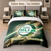 Custom Bedding Set Ireland Rugby Pattern, Print Name Text 1 Duvet Cover plus 2 Pillowcases Home Textile