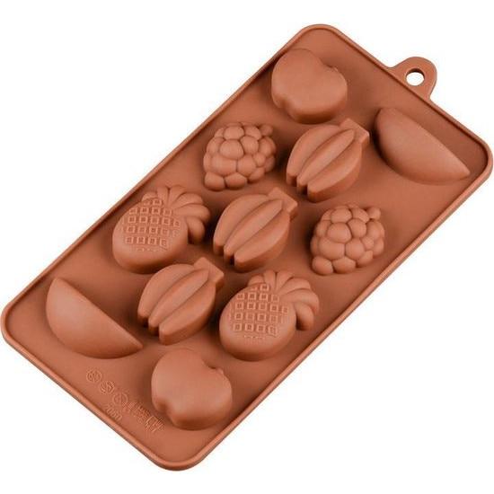 Silicone Chocolate Mold for Candies, Jelly, Ice Cubes, Fruits, 21x10x1 cm, Original Deals