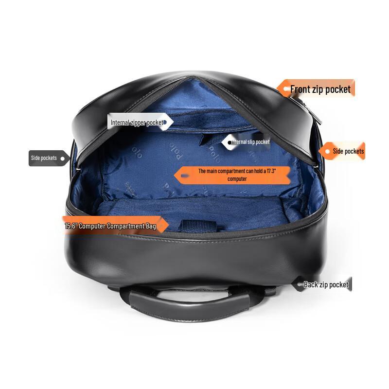 POLO Men's Business Travel 17.3-inch Laptop Backpack