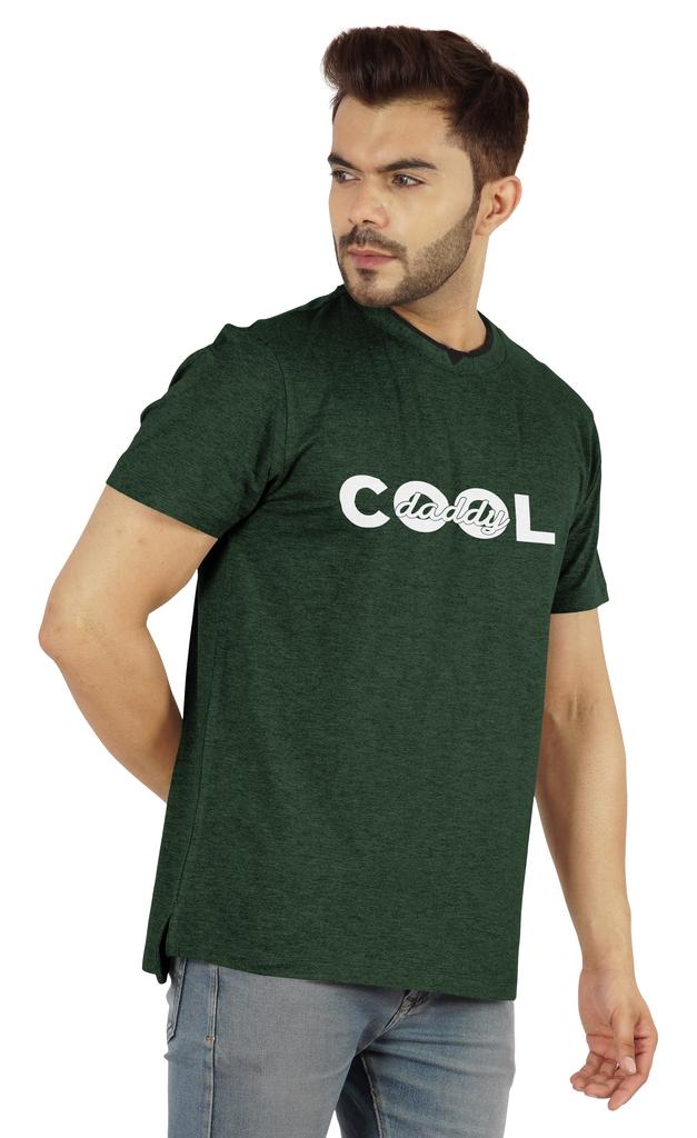 Inkmeso Men  S Graphic Printed   Cool Daddy  Tshirt For Dads Round Neck with V Cut Jersey
