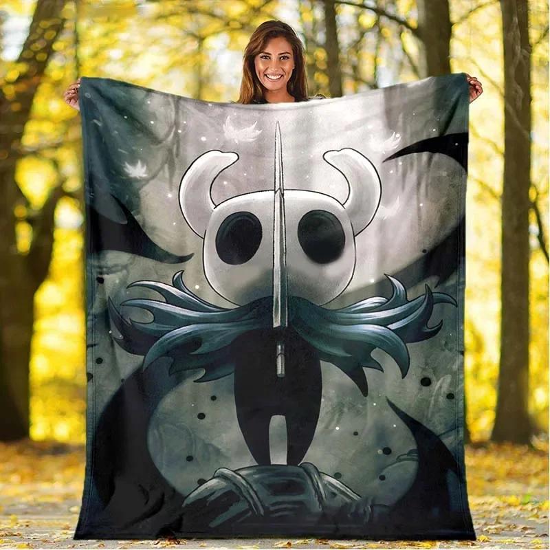 3D Print Hollow Knight Blanket Soft Sofa Cover Throw Game Blanket Fleece Tapestry Lightweight Warm Bed Blanket for Bedroom Couch