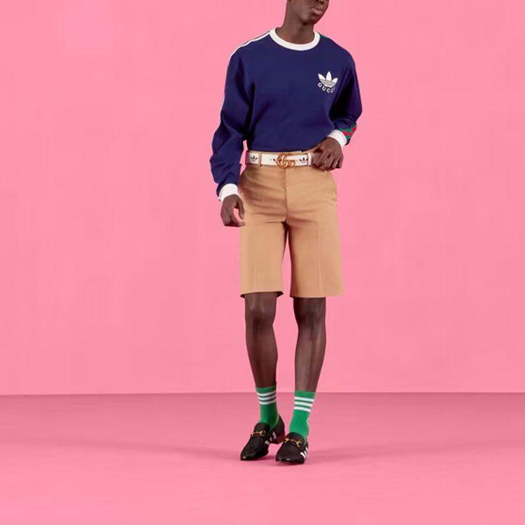 Gucci X Adidas Originals Футболка Унисекс Темно-синяя 700506-XJEKO-4622