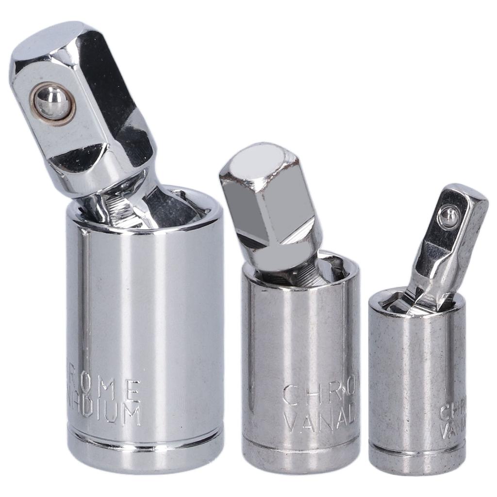 3 шт. Универсальный шарнирный адаптер для торцевых головок 1/2 3/8 1/4 Хром-ванадиевая сталь Инструмент-переходник для трещотки