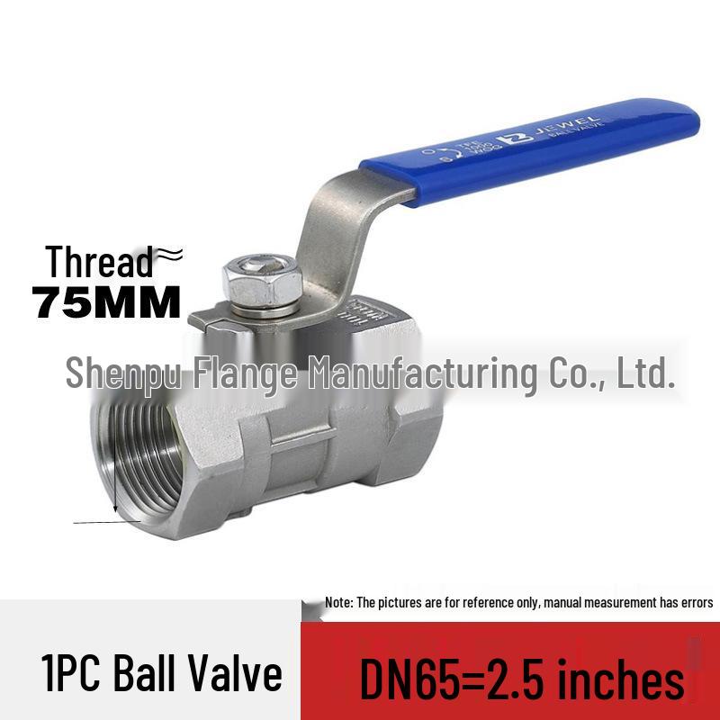 Heavy Duty 316L Stainless Steel One-Piece Floating Ball Valve, Internal Thread, DN15/DN20, Q11F-16P