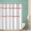 Утолщенная водонепроницаемая занавеска для душа с цифровой печатью, термопереносом, приходите на фото, чтобы настроить