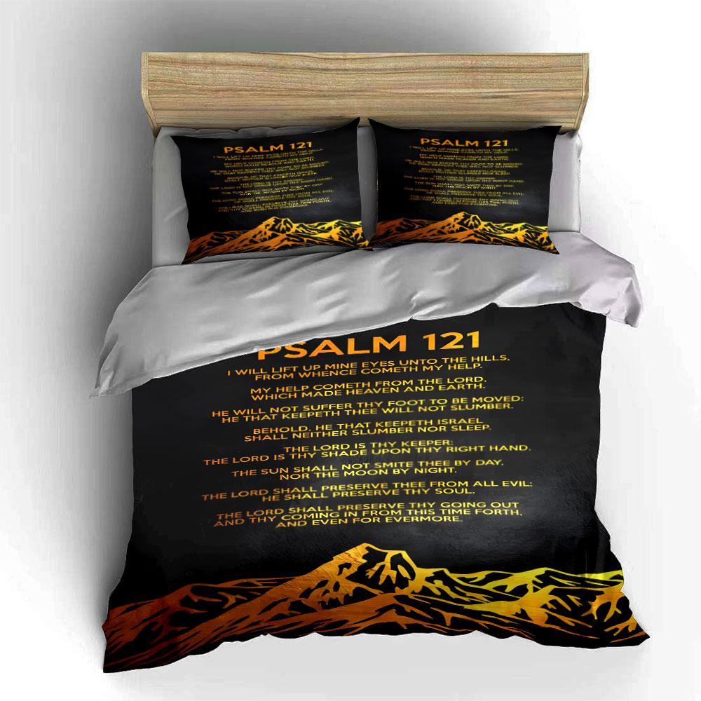Biblical text with mountains. Bedding sets Duvet cover sets Duvet covers Pillowcases(1 * Duvet Cover 2 * Pillowcases without duvet insert)