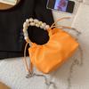 Trendy Korean Style Casual Sling Bag For Women Featuring Chic Chain Straps And Soft Pu Material
