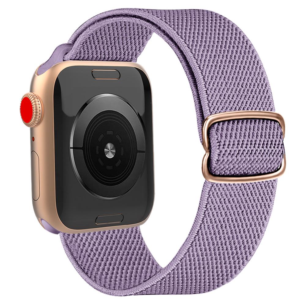Тканевый плетеный нейлоновый ремешок Solo Loop для Apple Watch 9 8 7 SE 6, 44 мм, 40 мм, 38 мм, 42 мм, эластичный браслет для iWatch Series 5, 4, 3, 2, 1