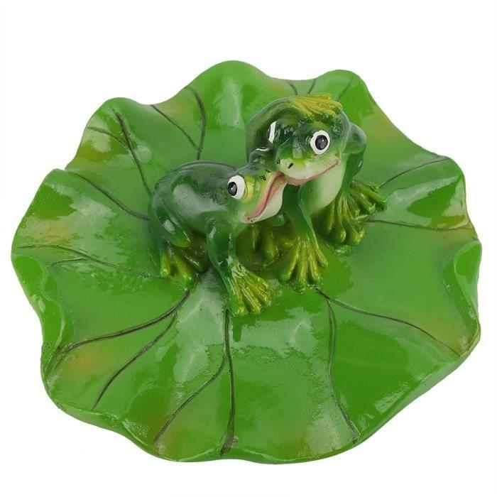 Figurine de grenouille flottante en résine synthétique mignonne, décor de grenouille flottante, pour bassin de baignoire