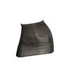Erotic Women Solid Color See Through Transparent Elastic Mini Bodycon Skirt