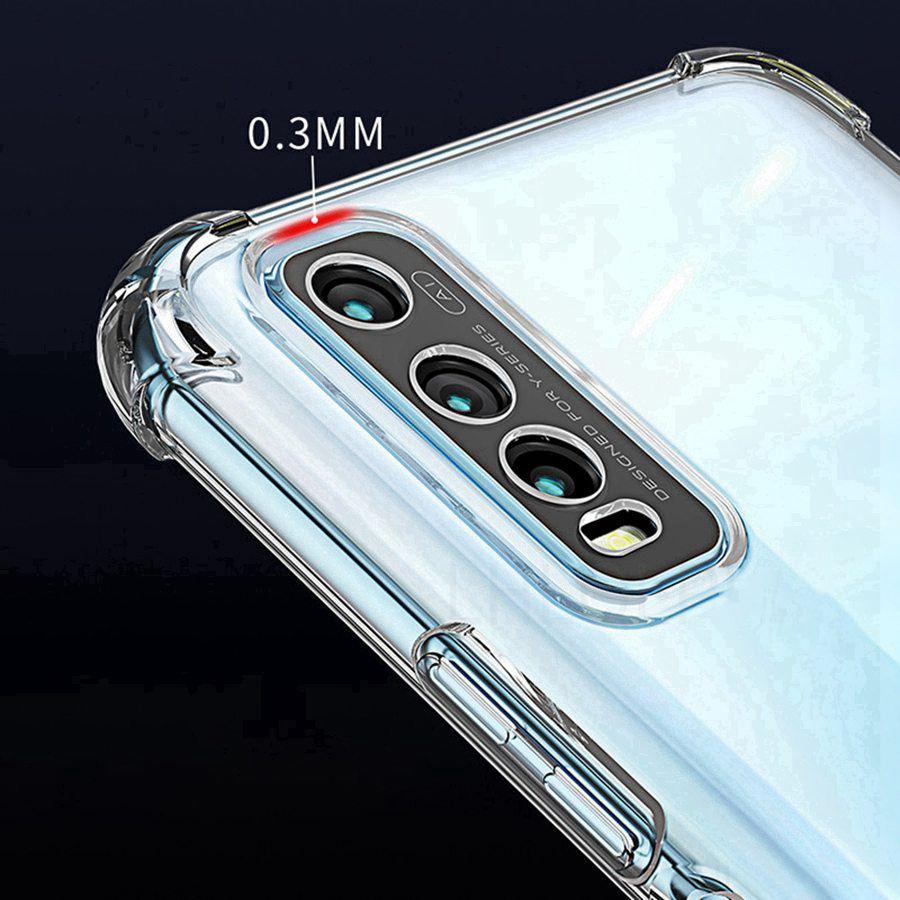 Толстый противоударный силиконовый прозрачный чехол для Vivo Y72 Y28 V27 V25 V30 V40 SE V29 V23 Y19S Y35 Y11S Y20 Y27 Y53S V21 5G Y33S Y21 Y18 защитный чехол