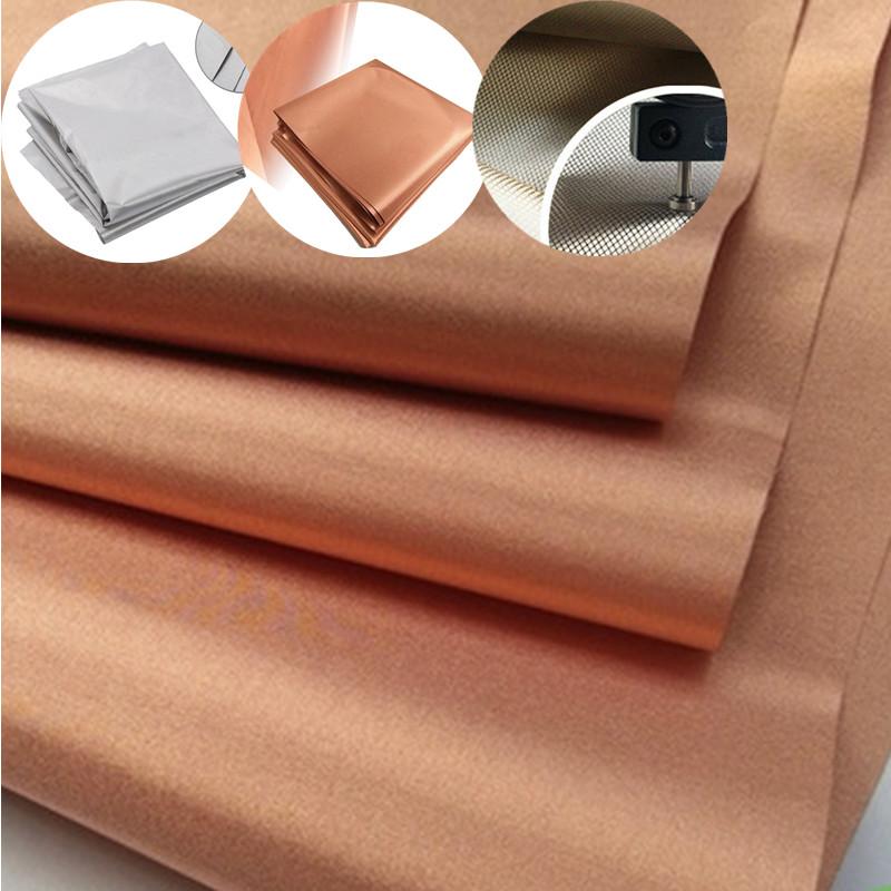 Pure Copper Fabric Blocking RFID/RF-Reduce EMF/EMI Protection Cloth Shielding Signals (WiFi, Cell, Bluetooth) Anti-radiation