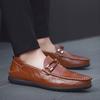 Мода Новые Мужские Лоферы Ручной Работы Кожаная Обувь Мужчины Теннисные Повседневные Вождение Плоская Подошва Слипоны Обувь-Лодочки Большой Размер Мокасины Ленивая Обувь