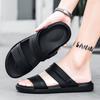 Summer popular men's new one-word slippers premium casual soft bottom thick bottom non-slip beach casual sandals