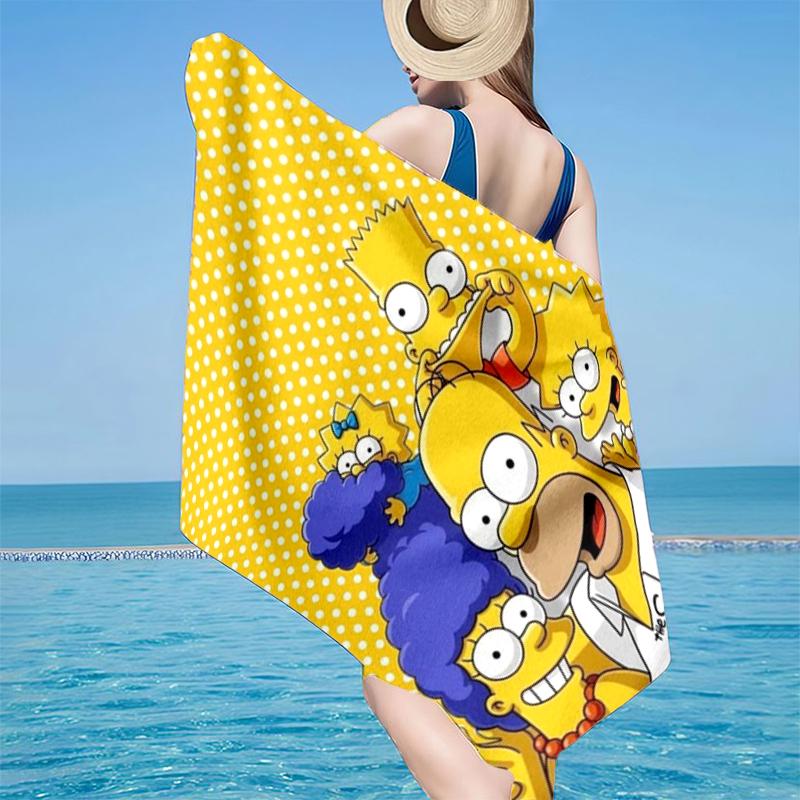 Yellow Family Portrait Beach Towel, Super Soft Microfiber, Gift for Her/Him, Birthday, for Pool, Beach, Travel, Home Decor Fan gifts