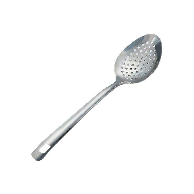 Kitchen Stainless Steel Cooking Utensils Polished Hanging Silver Colander Soup Frying Spatula Simple Household Accessories