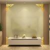 4PCS Room Decor Mirror Wall Corner Sticker Self Adhesive Background Wall Decal Cabinet Decals  Home