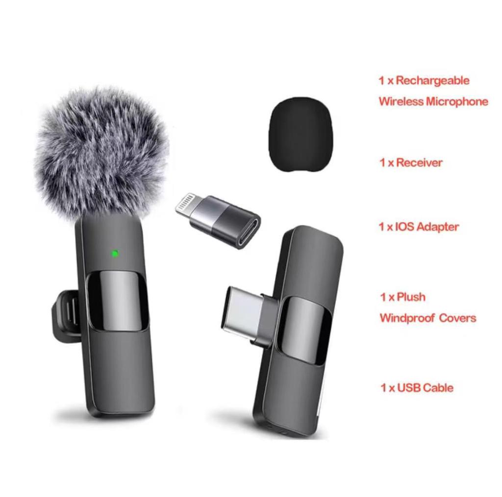 Портативный беспроводной петличный микрофон для записи аудио и видео – Мини K1