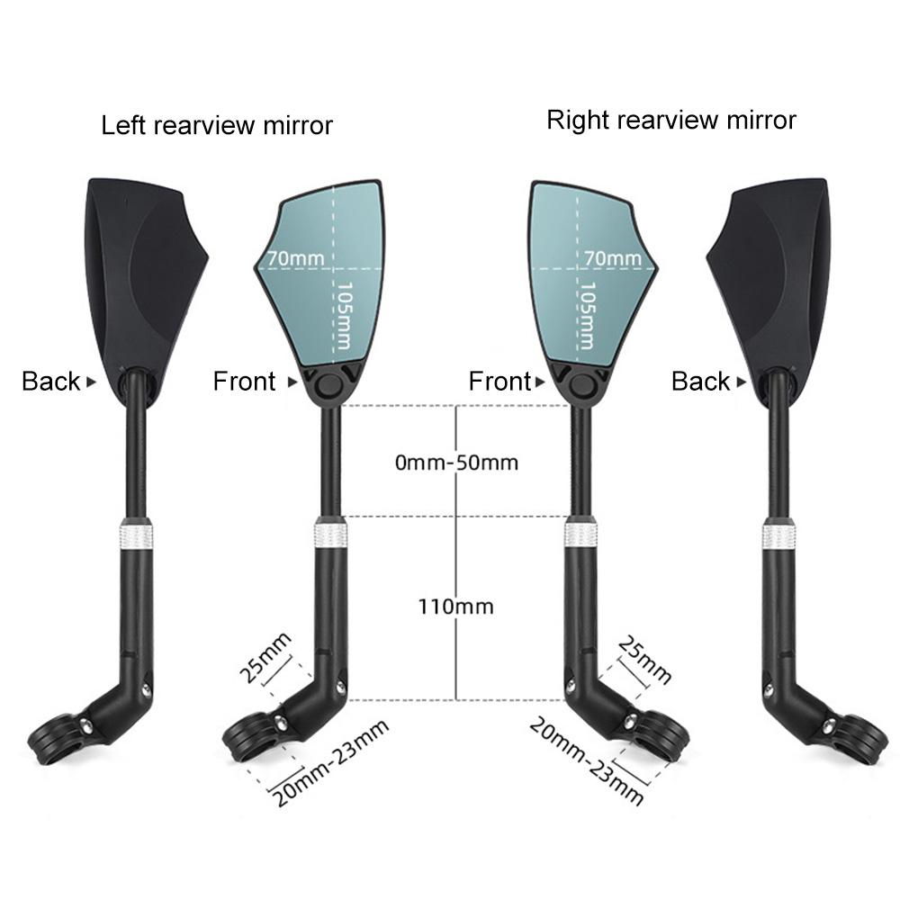 Bicycle Rearview Mirror Outdoor Cycling Anti-glare Mirror 360 Degree Adjustable Handlebar Rear View Mirror Universal Bike Mirror