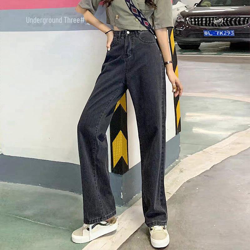 Женские джинсы с высокой талией и широкими штанинами — повседневный стиль осень/зима