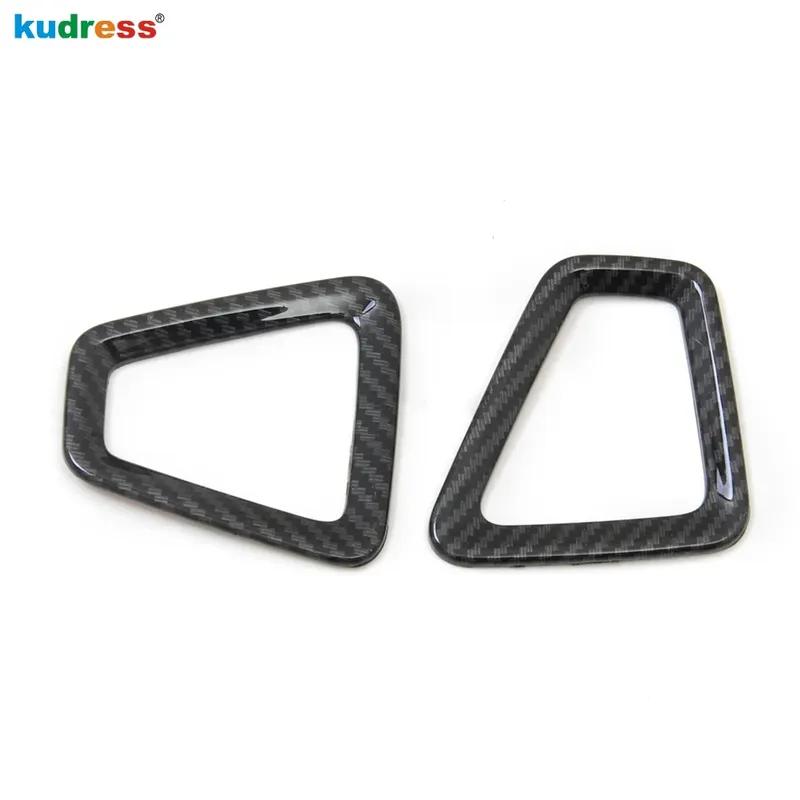 For Volvo XC60 XC 60 2018 Carbon Fiber Car Front Upper Air Condition Vent Outlet Cover Trim Interior Accessories