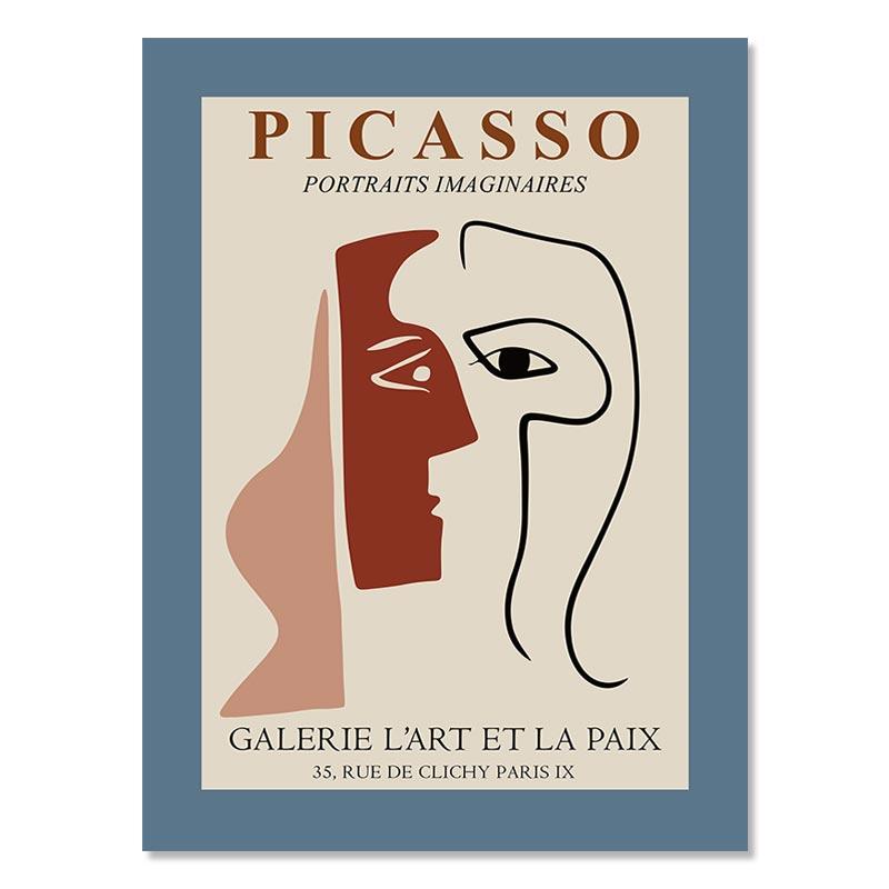 Матисс Плакат Коралловый Лист Пикассо Танцоры Линия Лица Холст Картина Цветочный Рынок Уильям Моррис Настенная Картина Декор Комнаты