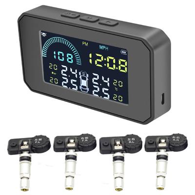 Превосходный автомобильный TPMS, простая установка, ЖК-дисплей, солнечная энергия