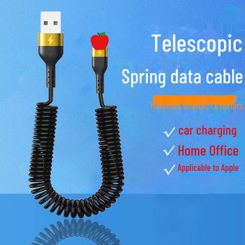 Retractable Apple Data Cable for iPhone 11/14/12/8+/7/6s - Mobile Charging Cord