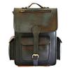 16-дюймовый кожаный рюкзак для ноутбука, мужской рюкзак для путешествий, школьная винтажная сумка через плечо