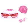 Professional Silicone Swimming Goggles Anti-fog UV Glasses with Earplug Swim Cap Sports Supplies Set