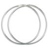 [P1683] - Silver 'Simplicity' Hoop Earrings - 50 Mm 2 Mm