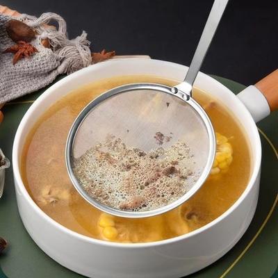 1 шт. Сито из нержавеющей стали 304 Сверхтонкое для пены Кухонный фильтр для соевого молока Сито для снятия пены с масла для мармита Снимает