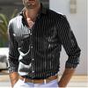 New men's shirt, long-sleeved shirt strip single-breasted shirt loose style business office spring shirt xs-6xl fashion casual