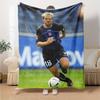 Bundesliga Football Player No.18 Flannel Throw Blanket, Soft Warm Sofa Bed Cover, Soccer Fan Home Decor Gift for Living Room Bedroom