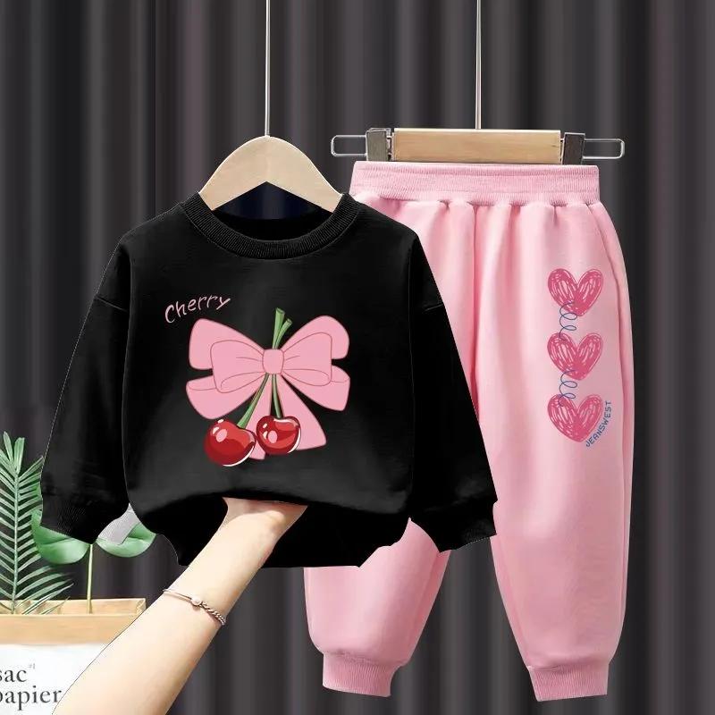 Осенний костюм для девочек, осенняя модная детская одежда, детский спортивный весенне-осенний свитер для девочек