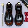 Fashion Men's Wedding Shoes 2025 Genuine Leather Men Dress Shoes New Male Stylish Coiffeur Shoes Round Toe Men Casual Oxfords Shoes